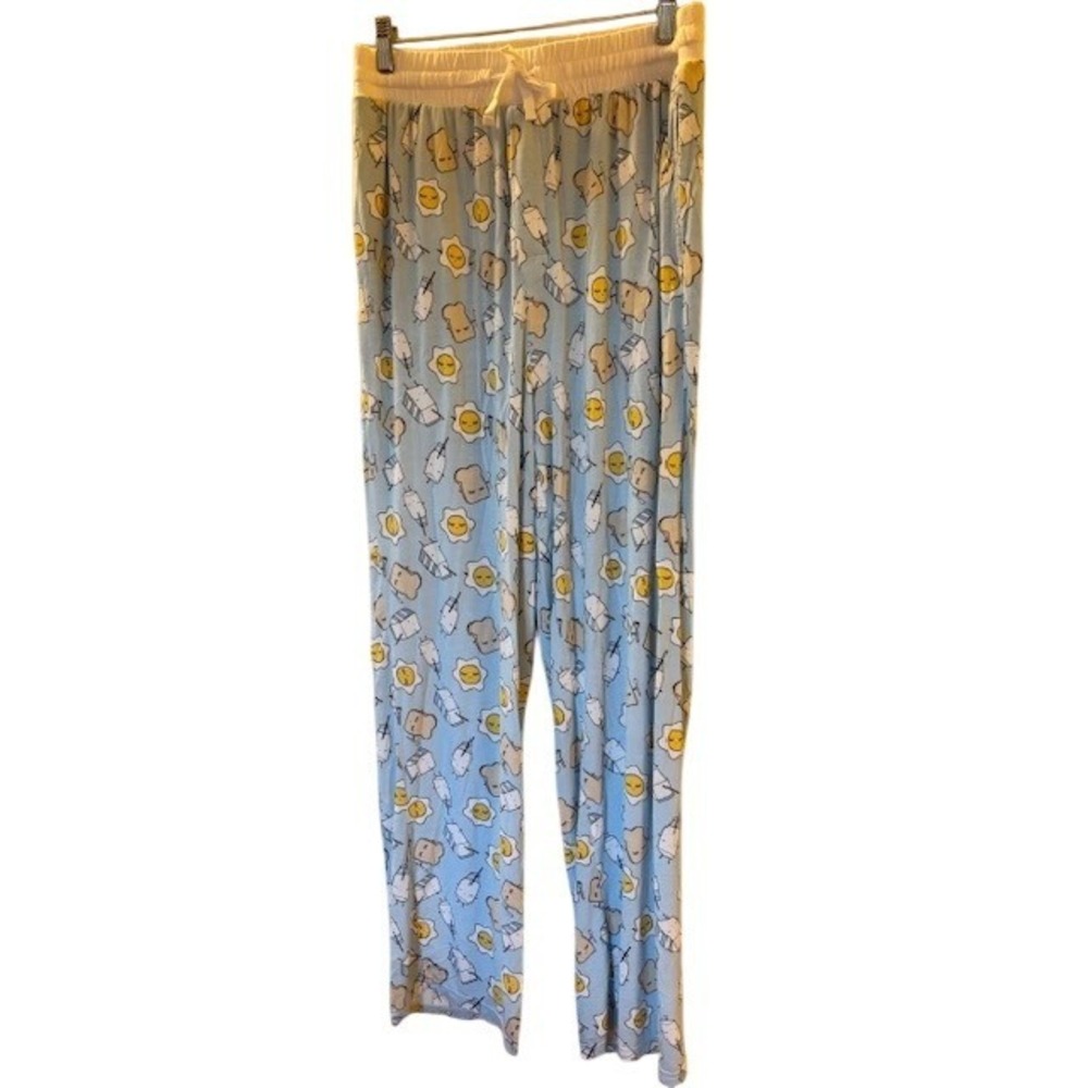Little Sleepies Breakfast Buddies Bamboo Viscose Pajama Pants Blue Adult Medium